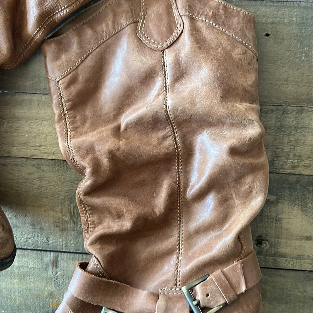 Steven Madden Cowboy Boots with Buckle Detail - Picture 3 of 11